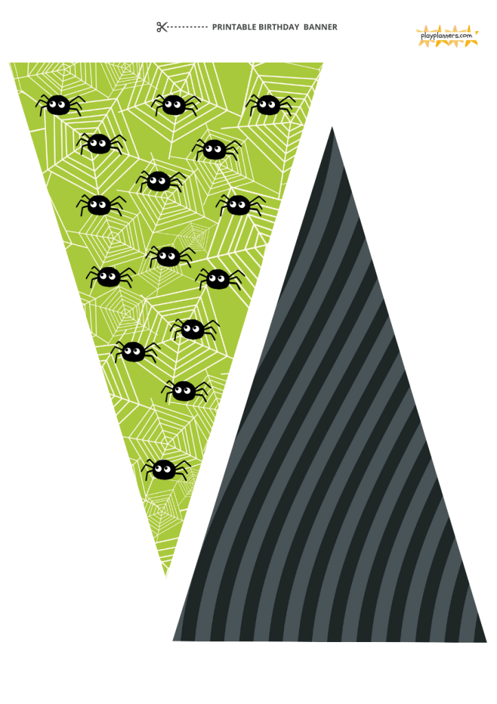 halloween party garland with spider decorations
