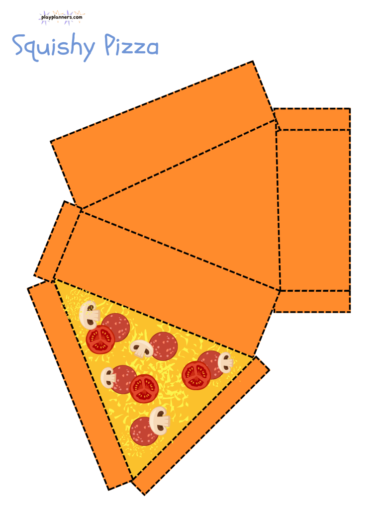 free printable pizza squishy toy for kids