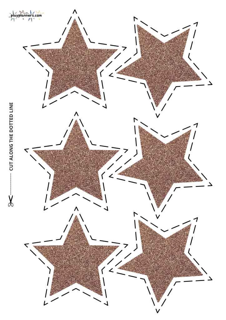 Printable wizard birthday party star garland with a magical Harry Potter inspired design for a Hogwarts themed celebration.