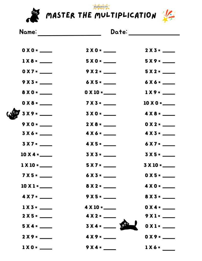 3rd grade multiplication worksheet 