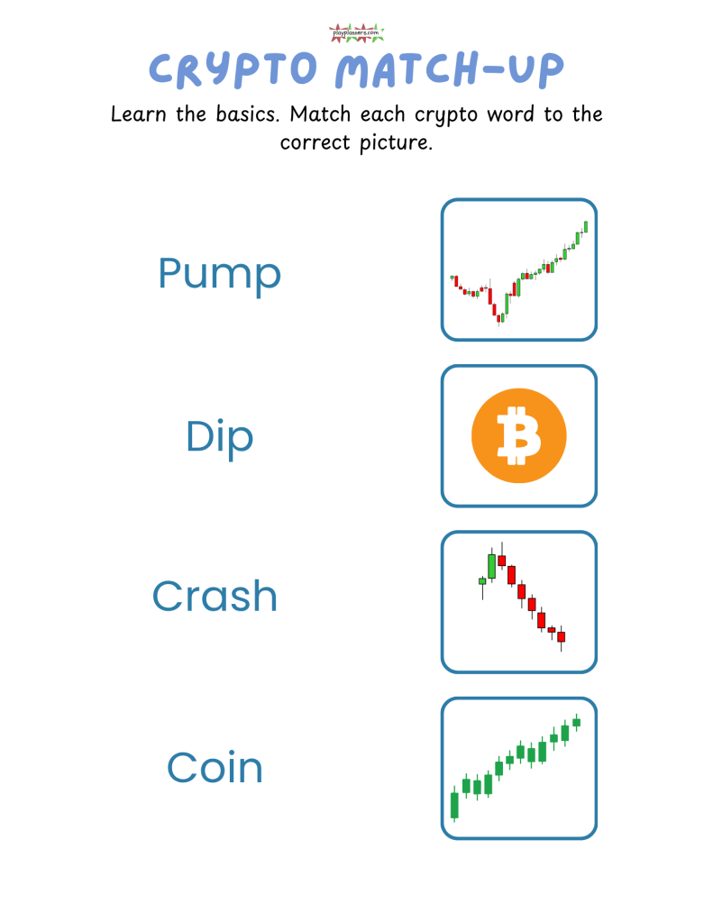Crypto educational worksheets for kids