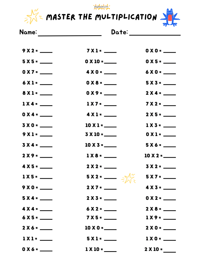 2nd grade multiplication worksheets free printable