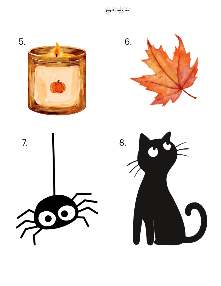halloween icons for kids scavenger hunt
