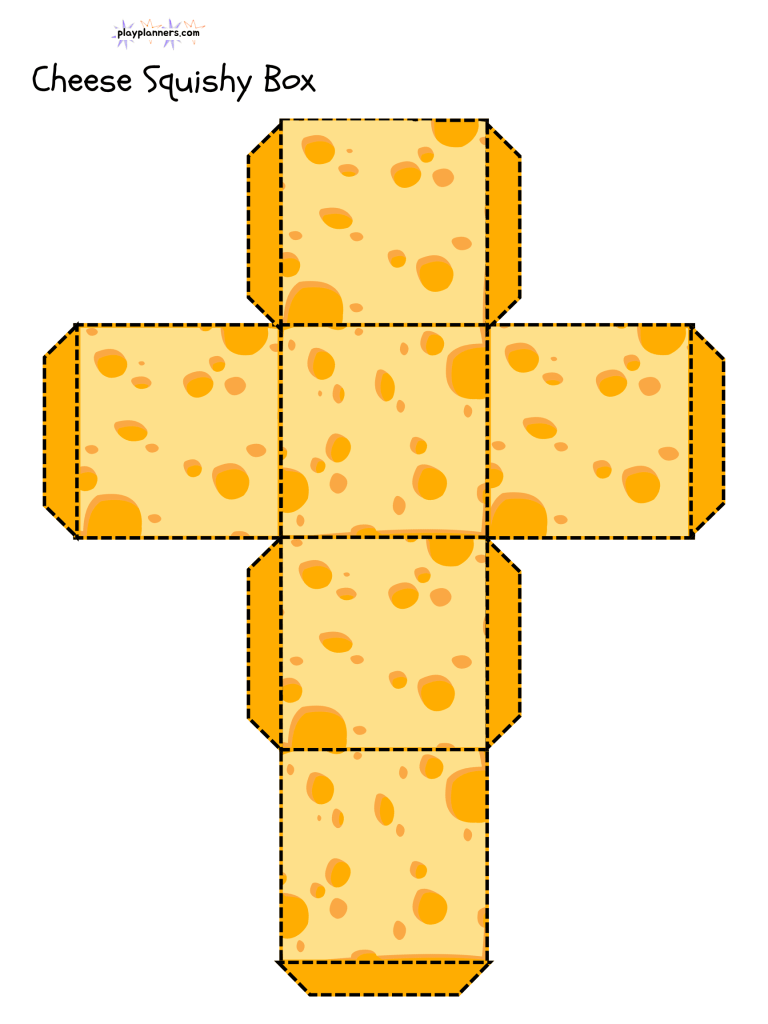 printable cheese squishy for kids