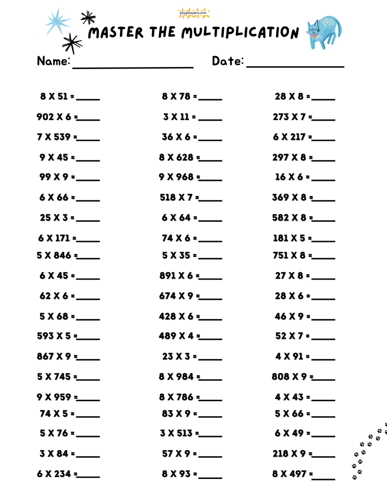 4th grade multiplication activities