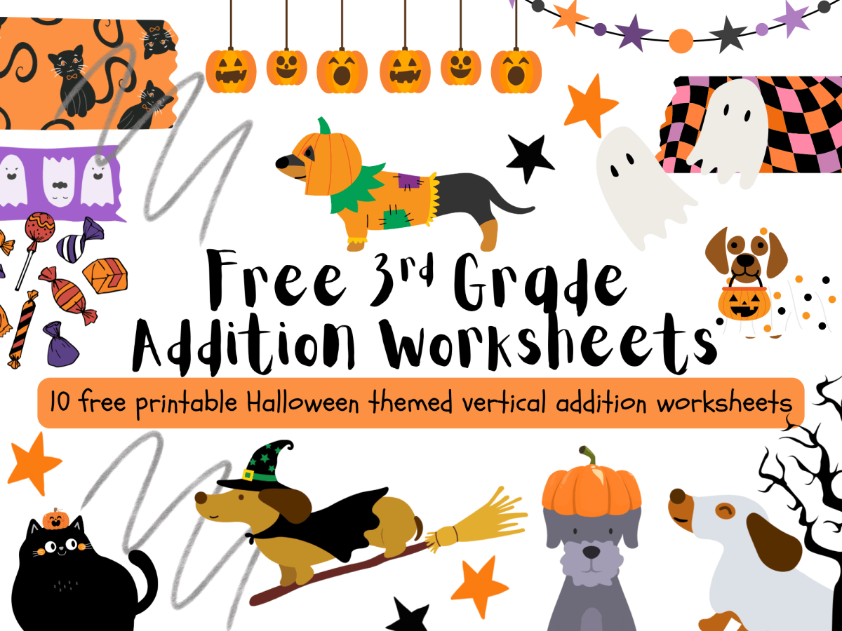 Add If You Dare: Free Halloween Addition Worksheets for 3rd&nbsp;Grade