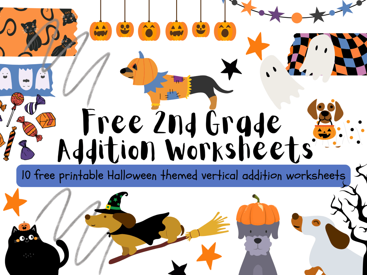 Free Halloween Addition Worksheets for 2nd&nbsp;Grade