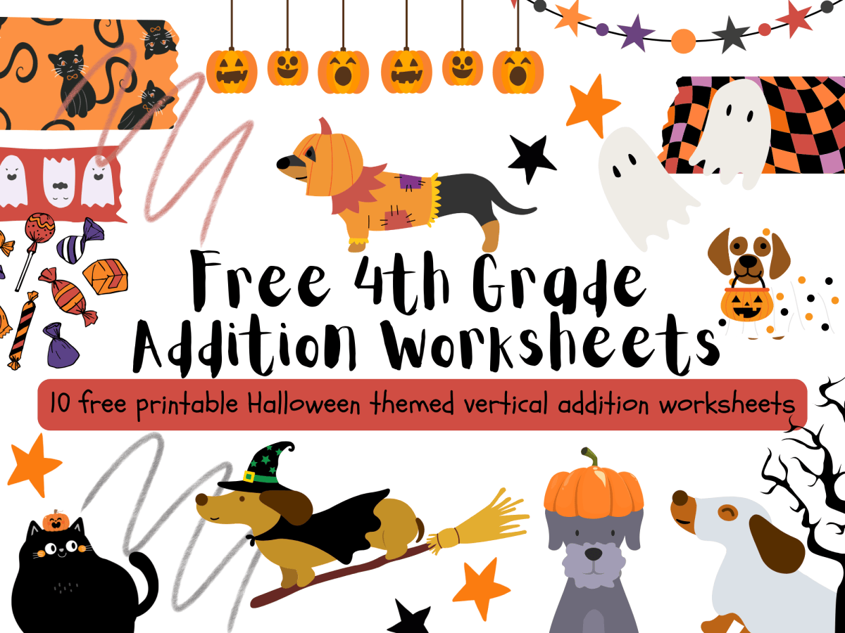 Add If You Dare: Free Halloween Addition Worksheets for 4th&nbsp;Grade