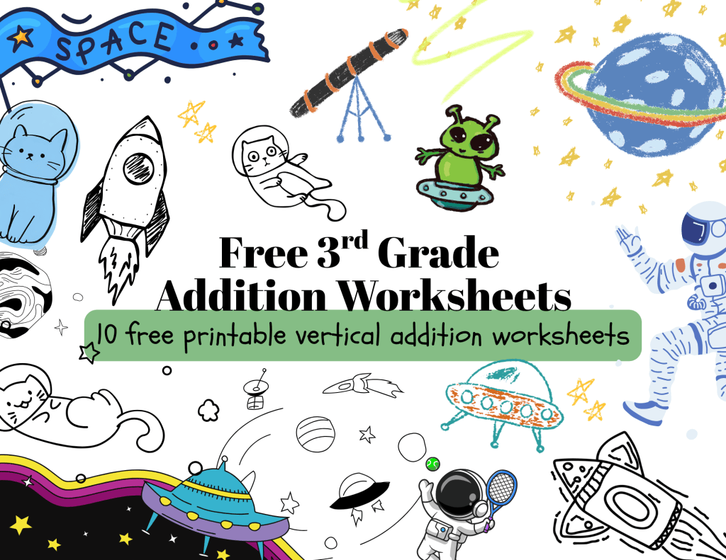 free printable 3rd grade vertical addition worksheets