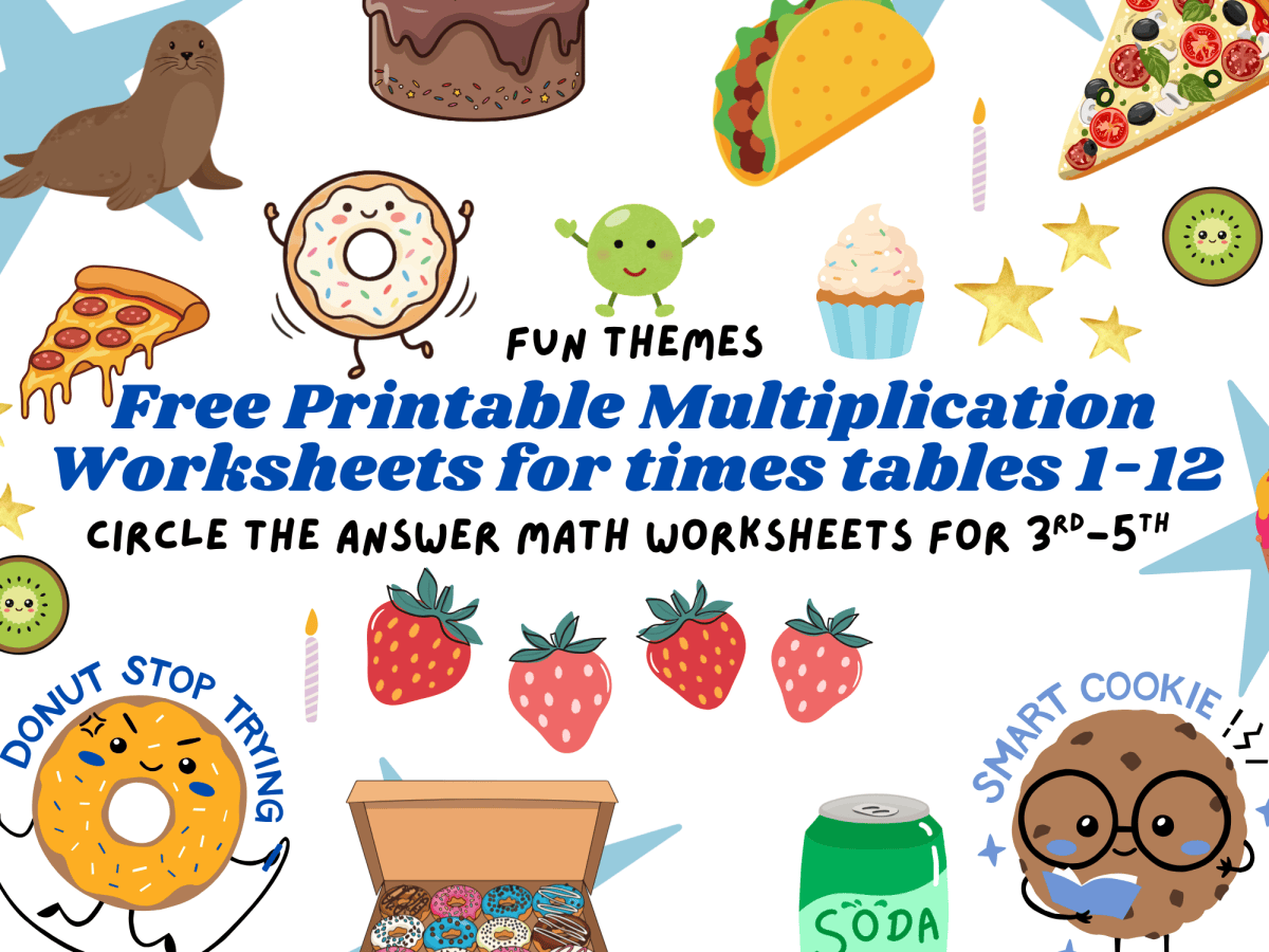 Free Multiplication Worksheets 1–12: Circle the Correct&nbsp;Answer