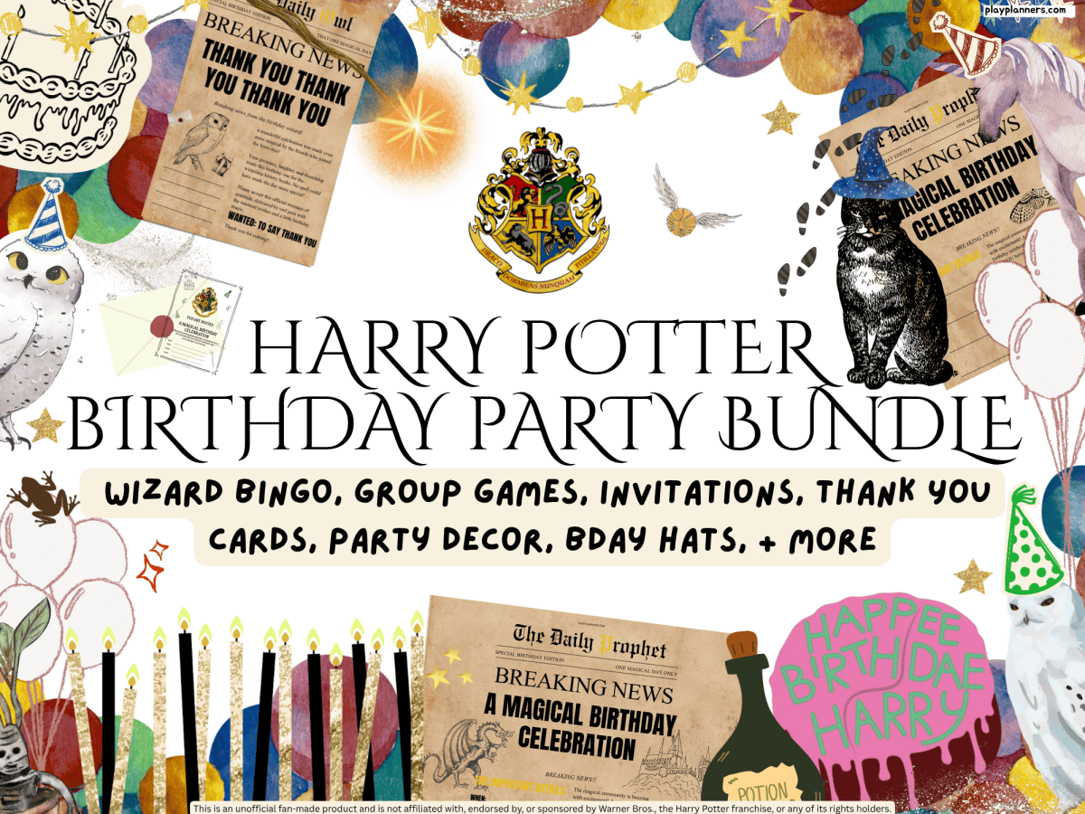 Harry Potter Birthday Party Printables: Games, Invitations &&nbsp;Decorations