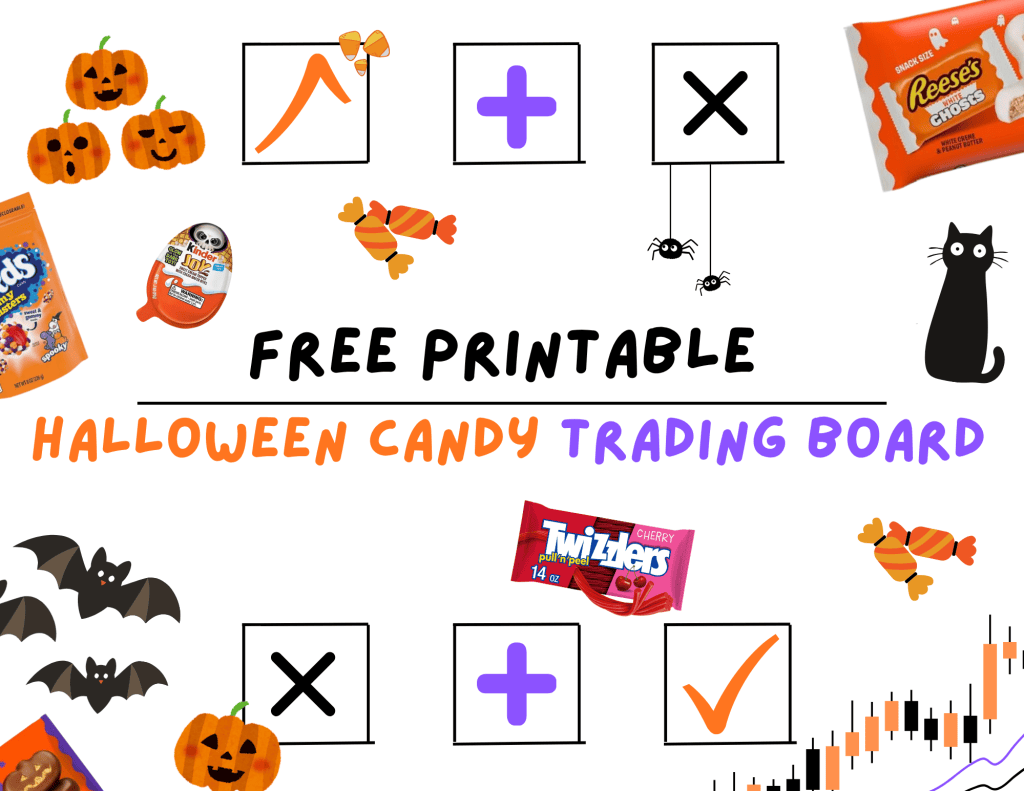 free printable halloween candy trading board for kids