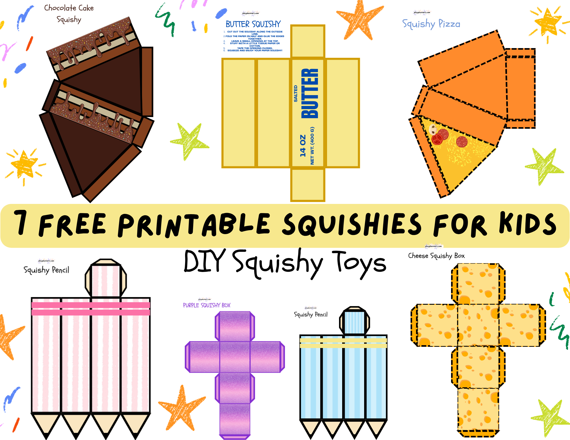 7 Free Printable Paper Squishies for Kids