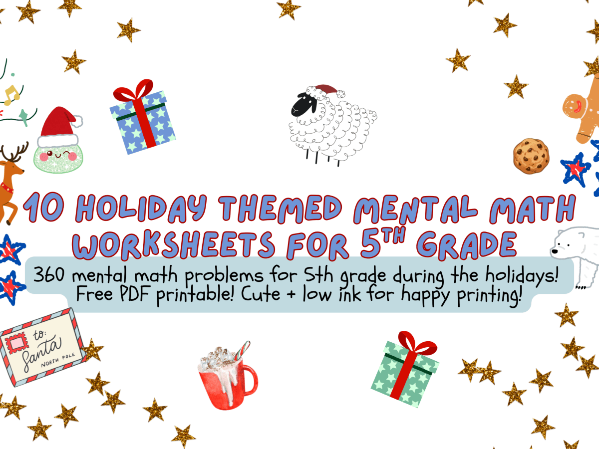 Free 5th Grade Mental Math Worksheets: Christmas&nbsp;Edition