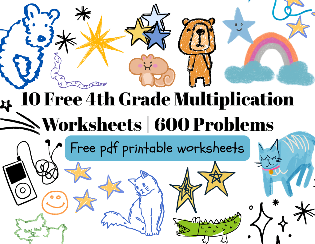 10 free printable 4th grade multiplication worksheets